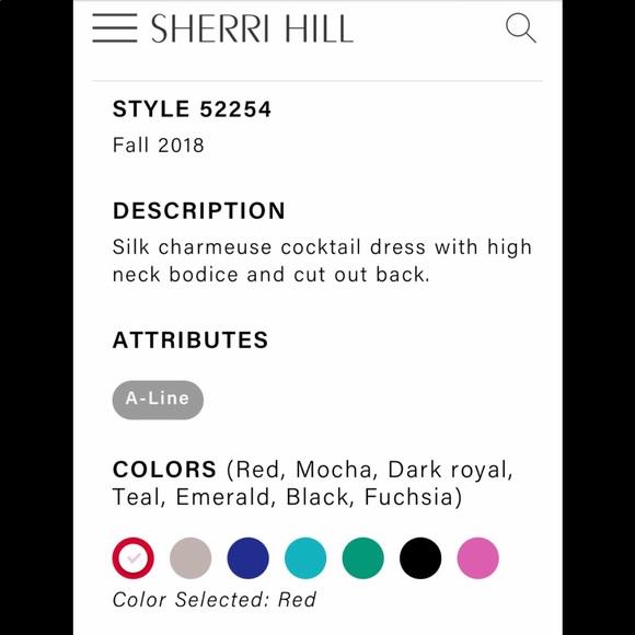 Sherri Hill Homecoming Dress | Royal Blue | Silk - Picture 6 of 8